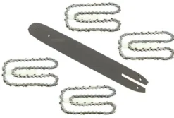 35 cm (14") / 1,3 mm / 3/8" / 50 TG Sværd + 4 X kæde for STIHL motorsav
