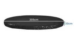 305 cm Multifunktionelt Dække til Pool & Trampoliner - Holdbart PVC med elastisk bånd