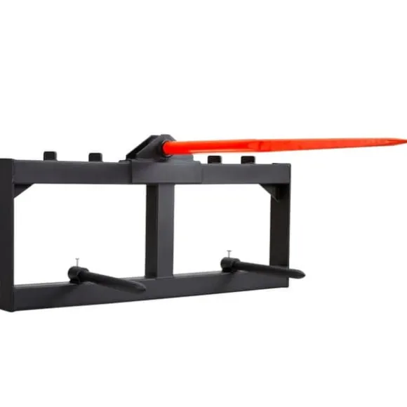 49" høspyd med 1600 lbs kapacitet, inkl. 2 stk 17,5" stabilisatorspyd til minilæsser og traktortilbehør. Hurtigmontering.