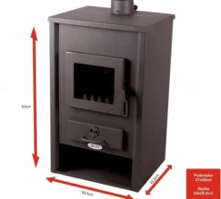 22 kW fritstående brændeovn med vandmantel til store hjem