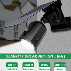 10 LED'er Infrarød Sensor Solar Power Dummy Hjem Udendørs Sikkerhedskameraer Fake Surveillcance LED-lys