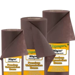 117 m² Havefleece Ukrudtsbekæmpelsesstof Mulchstof 80 g 1,8 m bred brun