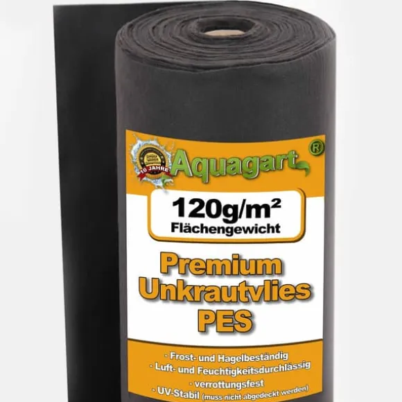 100 m² Havefleece Ukrudtsbekæmpelsesstof Mulchstof Ukrudtsbekæmpelsesmembran Geotexilmembran 120 g 1 m w.