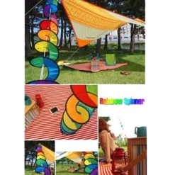 1,6 m Pride Rainbow spiral vind spinner telt flag dekoration