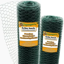 20 m Sekskantet net Kyllingehegn Kanin wire Kanin gitter Grøn Hare wire 50 cm