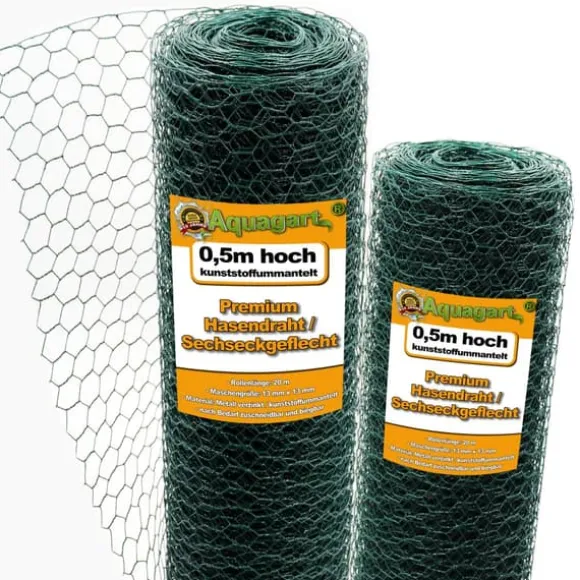 20 m Sekskantet net Kyllingehegn Kanin wire Kanin gitter Grøn Hare wire 50 cm