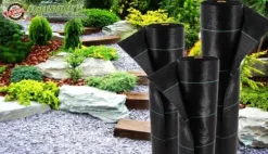 144 m² Ukrudtsbekæmpelsesmembran Ukrudtsforing Mulch liner 100 g 2 m bred