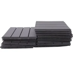 22 Pakke Udendørs Terrasse, Sammenklappelige Terrassedeckfliser, 30 x 30 x 1,6 cm