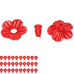 30 set Hummingbird Feeder Blommor Flerfärgad Unik utbytbar Hummingbird Bird Feeder Blomma Tillbehör Röd