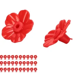 30 set Hummingbird Feeder Blommor Flerfärgad Unik utbytbar Hummingbird Bird Feeder Blomma Tillbehör Röd