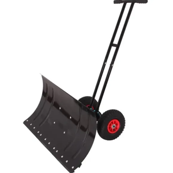 30" sneskovl med hjul, justerbar vinkel og højde, ergonomisk håndtag, kulstofstålklinge til nem frysning af indkørsler og gangbroer