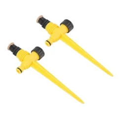 2 sæt 360 graders roterende havesprinkler jordstik type McGonagall sprinklerhoved til drypvanding grøn køling
