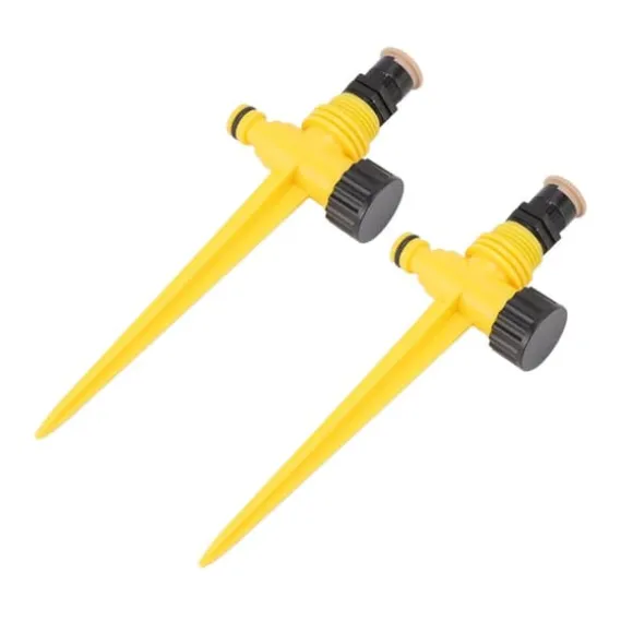 2 sæt 360 graders roterende havesprinkler jordstik type McGonagall sprinklerhoved til drypvanding grøn køling