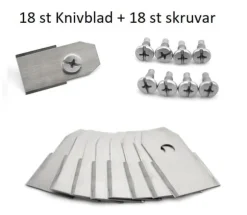 18 st Knivblad till Husqvarna Automower Gardena Silver Robotgräsklippare
