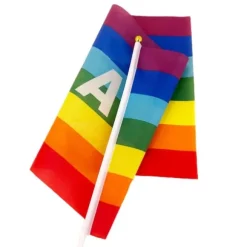 50/100 st Mini Peace Flag Rainbow Pacifist Flag Handhållen Polyester Peace Flagga