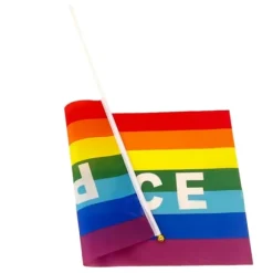 50/100 st Mini Peace Flag Rainbow Pacifist Flag Handhållen Polyester Peace Flagga
