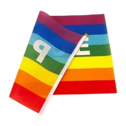 50/100 st Mini Peace Flag Rainbow Pacifist Flag Handhållen Polyester Peace Flagga