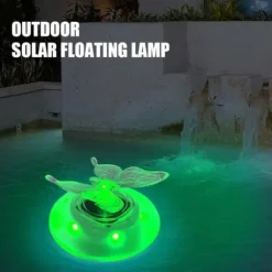 2 st Solar flytande poolljus färgskiftande LED-fjäril trollslända ljus Utomhuspool Trädgård Bakgård Damm Festdekorationer