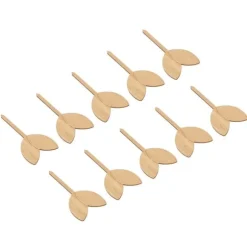 10 st Växtetiketter Bambu Material Lätt att skriva 1/8 i tjocklek Dekorativa trädgårdsmarkörer för trädgårdsmästare Bladform