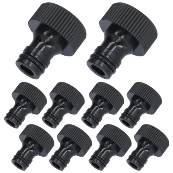 10 stk 15 mm gevindadapter Plastforseglbar holdbar slangeforbindelse til gårdhaveG3/4 indvendigt gevind