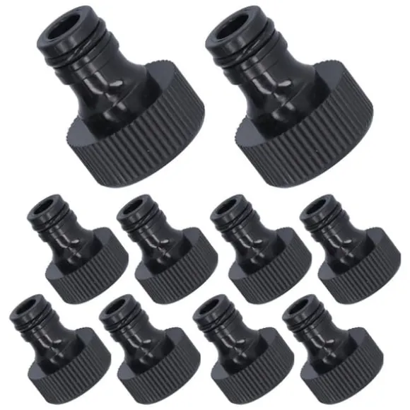 10 stk 15 mm gevindadapter Plastforseglbar holdbar slangeforbindelse til gårdhaveG3/4 indvendigt gevind