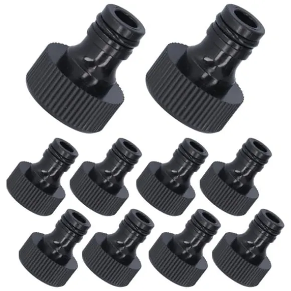 10 stk 15 mm gevindadapter Plastforseglbar holdbar slangeforbindelse til gårdhaveG3/4 indvendigt gevind