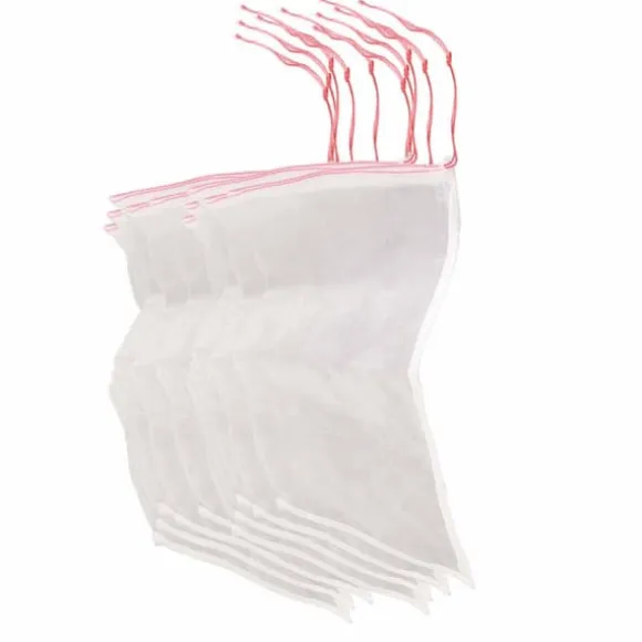 10 stk. beskyttelsesposer til planter og frugter med snørebånd og net mod insekter og fugle 45*30 cm