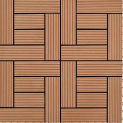 11 stk. Brune 30 x 30 cm dækningsfliser WPC 1 m2 - Gulve