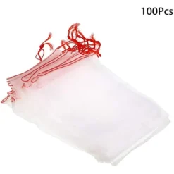 100 stk frugt cover taske, 30x20cm frugt cover taske, plante mesh taske, nylon have mesh taske,