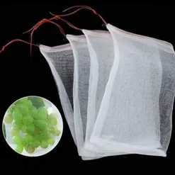 100 stk frugt cover taske, 30x20cm frugt cover taske, plante mesh taske, nylon have mesh taske,