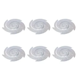 6 STK Fugleafvisende Reflektor Sølv Spiral Fugleafvisende Ark Skræmmefugleværktøj til Farm Garden