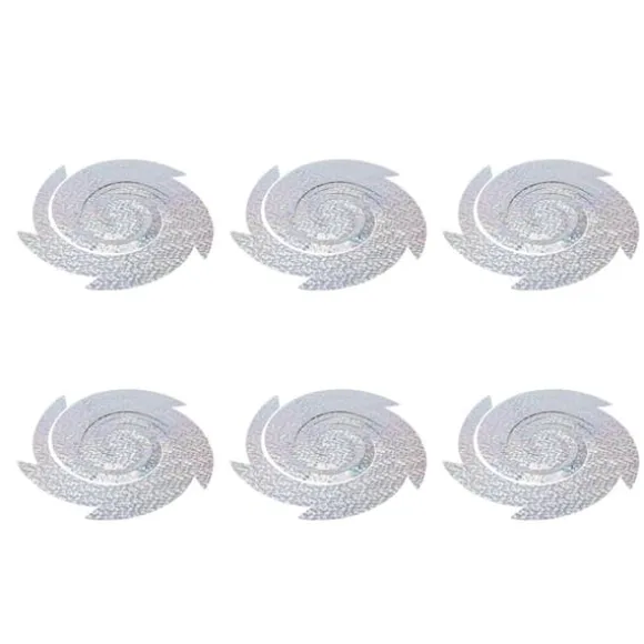 6 STK Fugleafvisende Reflektor Sølv Spiral Fugleafvisende Ark Skræmmefugleværktøj til Farm Garden