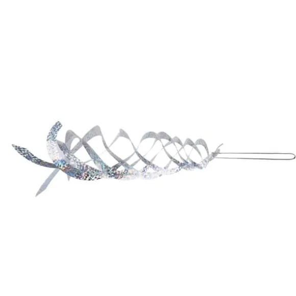 6 STK Fugleafvisende Reflektor Sølv Spiral Fugleafvisende Ark Skræmmefugleværktøj til Farm Garden