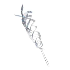 6 STK Fugleafvisende Reflektor Sølv Spiral Fugleafvisende Ark Skræmmefugleværktøj til Farm Garden