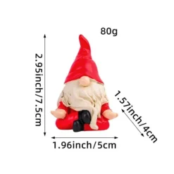 2 stk. gnome-statue, sjov, fræk havenisse-figurdekoration, mini julenissedekoration