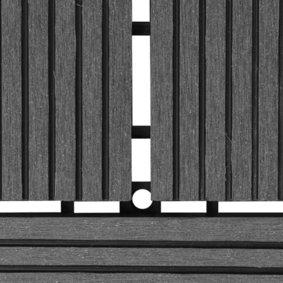 11 stk. Grå 30 x 30 cm kompositfliser WPC 1 m2 - - Home & Living
