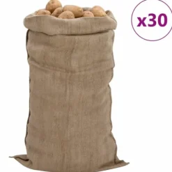 30 stk. jutesække 100% jute – Alsidige og slidstærke | Størrelse: 65x135 cm | Vægt: 340 g/m2