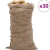30 stk. jutesække - Multifunktionelle opbevaringssække | Størrelse: 65x135 cm | Materiale: 100% jute