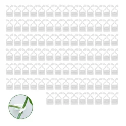 100 stk. Klatrevægsbeslag til planter, vægslikker, fastgørelsesklips, selvklæbende grenbeslag, sikringsklips, hvid
