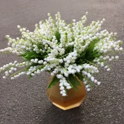10 stk. kunstig liljekonval høj simulering falsk blomst til hjemmebryllupsdekoration