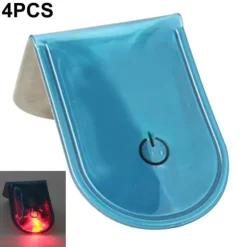 4 stk LED-lys Magnetiske Clips Sikkerhed Løbenat Campingaktiviteter - Blå