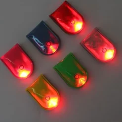 4 stk LED-lys Magnetiske Clips Sikkerhed Løbenat Campingaktiviteter - Blå