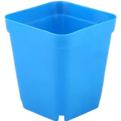 20 stk. mini moderne sukkulentplantepotter små plastikbeholdere, firkantede skrubbepotter (blå)