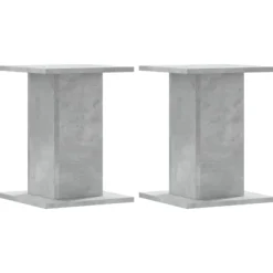 2 stk. plantestativer i konstrueret træ - Stabil og slidstærk | Størrelse: 30x30x40 cm | Farve: Betongrå