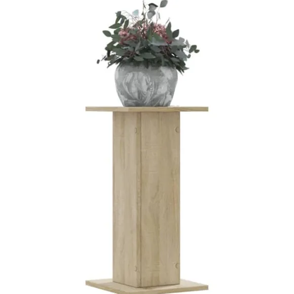 2 stk. plantestativer i konstrueret træ - Stabil og slidstærk | Størrelse: 30x30x60 cm | Farve: Sonoma-eg