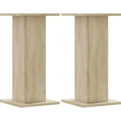 2 stk. plantestativer i konstrueret træ - Stabil og slidstærk | Størrelse: 30x30x60 cm | Farve: Sonoma-eg