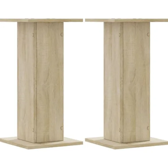 2 stk. plantestativer i konstrueret træ - Stabil og slidstærk | Størrelse: 30x30x60 cm | Farve: Sonoma-eg