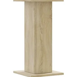 2 stk. plantestativer i konstrueret træ - Stabil og slidstærk | Størrelse: 30x30x60 cm | Farve: Sonoma-eg