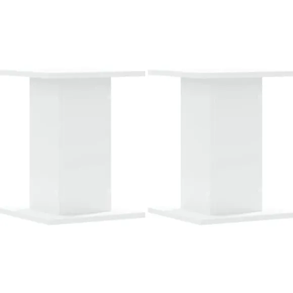 2 stk. plantestativer i konstrueret træ - Stabil og slidstærk | Størrelse: 30x30x40 cm | Farve: Hvid