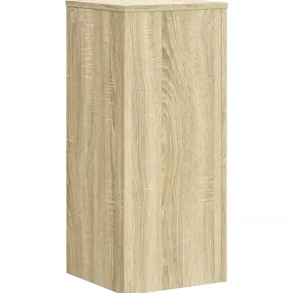 2 stk. plantestativer i konstrueret træ - Stabilt design | Størrelse: 30x30x70 cm | Farve: Sonoma-eg